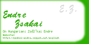 endre zsakai business card